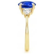 Afbeelding in Gallery-weergave laden, echte round diamant 3karaat ring bovenaanzicht