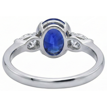 Afbeelding in Gallery-weergave laden, echte oval tanzaniet 3karaat ring op wit