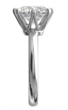 Afbeelding in Gallery-weergave laden, 3 Karaat Solitaire Ronde uit de aarde gewonnen Diamanten Verlovingsring Witgoud