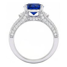 Afbeelding in Gallery-weergave laden, echte round diamant 3karaat ring profielweergave