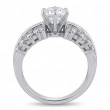 Afbeelding in Gallery-weergave laden, 3 karaat Ronde Antieke Stijl Echt Diamanten Jubileum Ring Wit Goud 14K