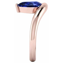 Afbeelding in Gallery-weergave laden, echte pear saffier 3karaat ring profielweergave