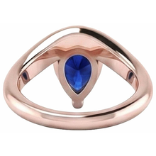 Afbeelding in Gallery-weergave laden, echte pear saffier 3karaat ring op wit