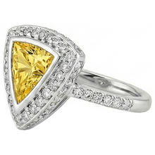 Afbeelding in Gallery-weergave laden, echte round saffier 3karaat ring close-up detail