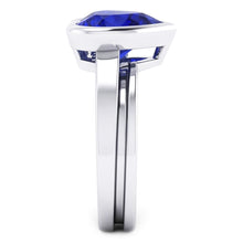 Afbeelding in Gallery-weergave laden, 3 karaat blauwe saffier solitaire ring hartvormige ring set goud 14K