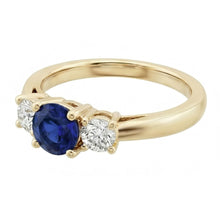 Afbeelding in Gallery-weergave laden, echte round diamant 3karaat ring zijaanzicht