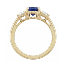 Afbeelding in Gallery-weergave laden, echte round diamant 3karaat ring profielweergave