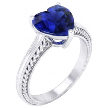 Afbeelding in Gallery-weergave laden, echte heart diamant 3karaat ring zijaanzicht