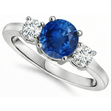 Afbeelding in Gallery-weergave laden, echte round diamant 2.70karaat ring bovenaanzicht