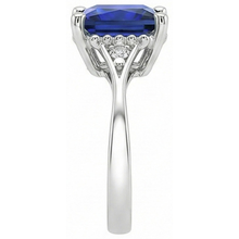 Afbeelding in Gallery-weergave laden, echte round diamant 3.75karaat ring profielweergave