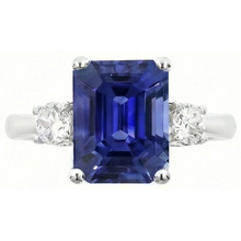 Afbeelding in Gallery-weergave laden, Natuurlijke Saffier Ring 4.50ct - Witgoud 14K
