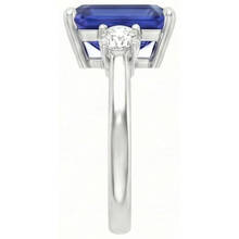 Afbeelding in Gallery-weergave laden, Natuurlijke Saffier Ring 4.50ct - Witgoud 14K