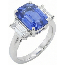 Afbeelding in Gallery-weergave laden, Natuurlijke Saffier Ring 4ct - Witgoud 14K