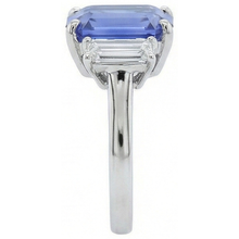 Afbeelding in Gallery-weergave laden, Natuurlijke Saffier Ring 4ct - Witgoud 14K