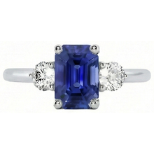 Afbeelding in Gallery-weergave laden, echte round diamant 3karaat ring bovenaanzicht