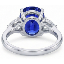 Afbeelding in Gallery-weergave laden, Natuurlijke Saffier Ring 4.50ct - Witgoud 14K