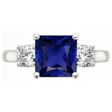 Afbeelding in Gallery-weergave laden, Natuurlijke Saffier Ring 6ct - Witgoud 14K