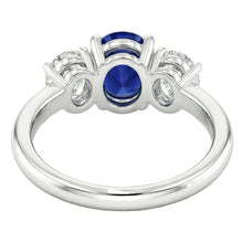Afbeelding in Gallery-weergave laden, echte oval diamant 2.50karaat ring profielweergave