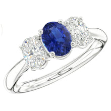 Afbeelding in Gallery-weergave laden, echte oval diamant 2.50karaat ring vooraanzicht