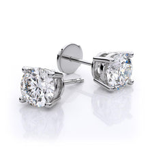 Afbeelding in Gallery-weergave laden, GIA-gecertificeerd 3 Karaat Gecertificeerde Natuurlijke Echte (Niet labgekweekt) Diamanten Oorknoppen Witgoud 14K