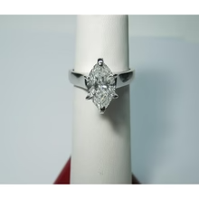 Afbeelding in Gallery-weergave laden, 3.01 Karaat Markiezin Echt Diamant Solitaire Ring Vrouwen Sieraden Nieuw