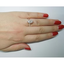 Afbeelding in Gallery-weergave laden, 3.01 Karaat Markiezin Echt Diamant Solitaire Ring Vrouwen Sieraden Nieuw