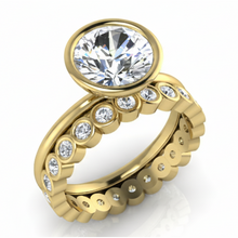 Afbeelding in Gallery-weergave laden, Diamant Aanzoek Ring 3,25-karaat 14K Geelgoud – vooraanzicht