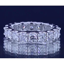 Afbeelding in Gallery-weergave laden, 3.60 Karaat Ronde Echt Diamanten Eeuwigheid Band Wit Goud 14K