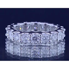 Afbeelding in Gallery-weergave laden, 3.60 Karaat Ronde Echt Diamanten Eeuwigheid Band Wit Goud 14K