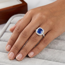 Afbeelding in Gallery-weergave laden, echte round diamant 3.70karaat ring op wit