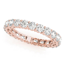 Afbeelding in Gallery-weergave laden, Rond Geslepen Diamant ring in 14K Rosé Goud – hoofdaanzicht