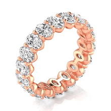 Afbeelding in Gallery-weergave laden, Handgemaakt Diamant Eternity Band 3,8 karaat – zijaanzicht