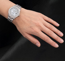 Afbeelding in Gallery-weergave laden, Rolex 34mm Oyster-armband 1500 Wit Parelmoeren Diamanten Wijzerplaat Horloge