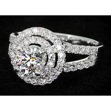 Afbeelding in Gallery-weergave laden, echte round diamant 3karaat ring vooraanzicht