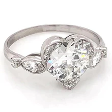 Afbeelding in Gallery-weergave laden, 3 Karaat Hart Echt Diamanten Ring