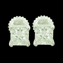 Afbeelding in Gallery-weergave laden, 3 Karaat Prinses Echt Diamanten Sieraden Stud Oorbel Paar Goud
