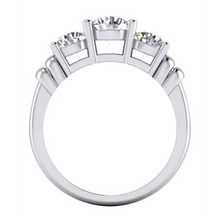 Afbeelding in Gallery-weergave laden, 3 Steen Diamante Ring Echt