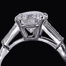 Afbeelding in Gallery-weergave laden, 3 Stenen Echt Diamanten Ring 3.50 Karaat Peer Centrum Wit Goud 14K