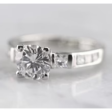 Afbeelding in Gallery-weergave laden, 3 Stenen Echt Diamanten Verlovingsring 1,50 Karaat