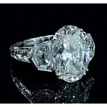 Afbeelding in Gallery-weergave laden, 3 Stenen Echt Diamanten Verlovingsring 8 Karaat Vintage Stijl Sieraden Nieuw