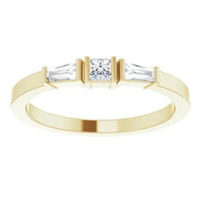 Afbeelding in Gallery-weergave laden, 3 Stenen Ring 1,10 Karaat Prinses & Stokbrood Natuurlijk Diamanten Geel Goud 14K