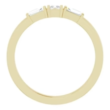 Afbeelding in Gallery-weergave laden, 3 Stenen Ring 1,10 Karaat Prinses & Stokbrood Natuurlijk Diamanten Geel Goud 14K