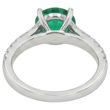 Afbeelding in Gallery-weergave laden, echte round smaragd 3.15karaat ring band detail
