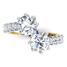 Afbeelding in Gallery-weergave laden, echte round diamant 3.30karaat ring vooraanzicht