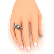 Afbeelding in Gallery-weergave laden, echte round diamant 3.30karaat ring bovenaanzicht