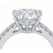 Afbeelding in Gallery-weergave laden, 3.50 Karaat Hart & Rond uit de aarde gewonnen Diamanten Trouwring Sieraden Nieuw