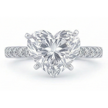 Afbeelding in Gallery-weergave laden, 3.50 Karaat Hart & Rond uit de aarde gewonnen Diamanten Trouwring Sieraden Nieuw