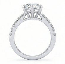 Afbeelding in Gallery-weergave laden, 3.50 Karaat Hart & Rond uit de aarde gewonnen Diamanten Trouwring Sieraden Nieuw