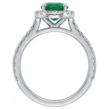 Afbeelding in Gallery-weergave laden, echte round smaragd 3.6karaat ring op wit