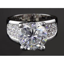 Afbeelding in Gallery-weergave laden, 3,75 Karaat Ronde Echt Diamanten Jubileumring Effenen Witgoud 14K